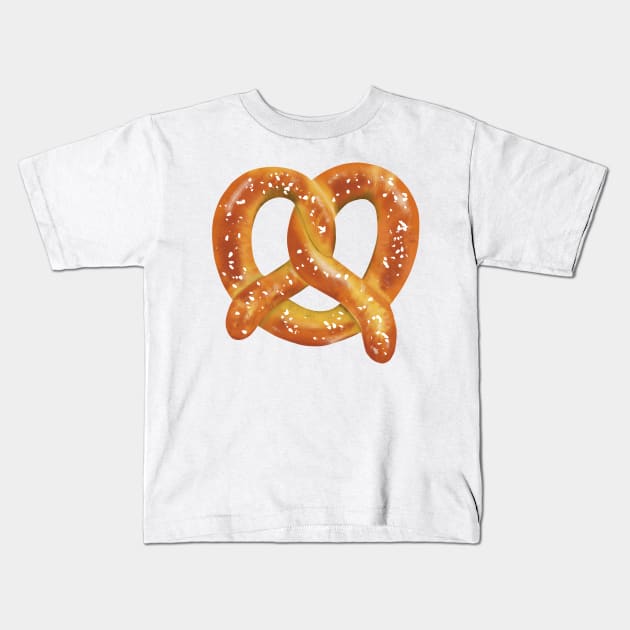 Pretzel Love Kids T-Shirt by SarahWIllustration